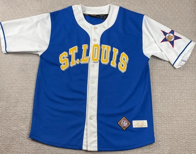 Camiseta St. Louis Stars XL Azul Blanco NLBM Béisbol Ligas Negras 1922-1943 #14 Foto 1 de 4