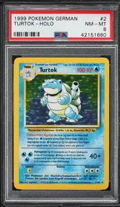 1999 German Base Set Blastoise (Turtok) #2 PSA 8 NM‑MT – German Holo Rare - Picture 1 of 2