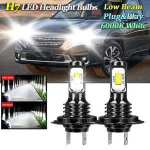 For Subaru Outback 2005-2014 6000K Front LED Headlight Low Beam Bulbs Kit H7 - Picture 1 of 7