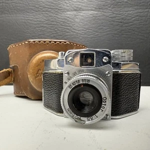 Vintage 1940s Konica Snappy Miniature Spy Camera Occupied Japan w Leather Case - Picture 1 of 18