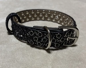 Haustier Hundehalsband Nieten Nieten Glitzer Pailletten kleiner Hund 19 Zoll verstellbar - Bild 1 von 6