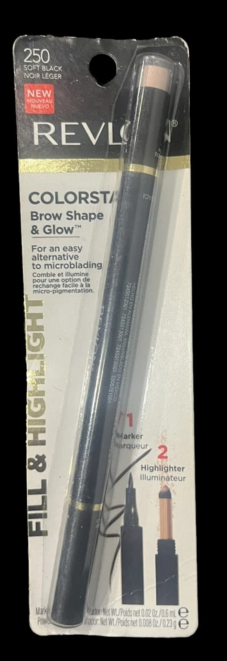 Revlon Colorstay Shape & Glow Eye Brow Marker and Highlighter #250 Soft Black - Image 1 of 1