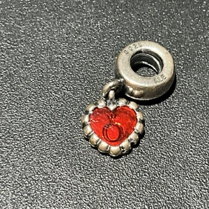 Pandora ALE Sterlingsilber Rosa Glas Herz Charm Bead GRATIS SH - Bild 1 von 2