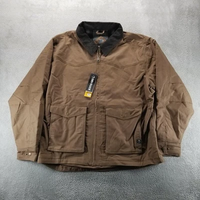 Dri Duck Jacket Mens XL Brown Field Chore Coat Blanket Lined Construction - Image 1 of 4