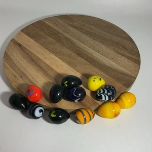 Glass Egg Lot Of 12 Mini Multicolor 1”  (5) - Picture 1 of 5