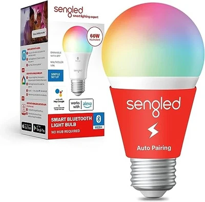 Sengled Smart Light Bulbs Color Changing Alexa/Bluetooth Mesh - B11-N1EW - Image 1 of 4