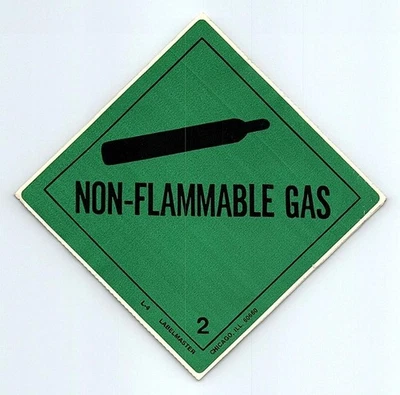 Autocollant Décalque Gaz Non-Inflammable - Photo 1/2
