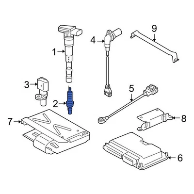 For Audi S4 2004-2009 Audi 101905615A Spark Plug Foto 1 de 4