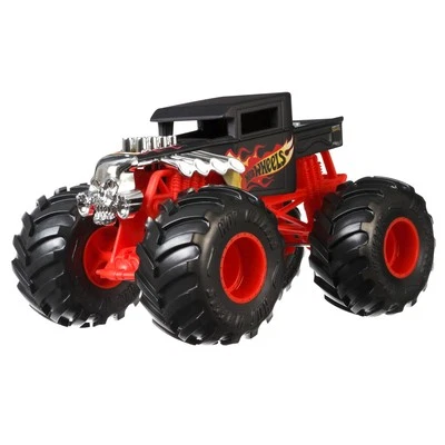 Mattel Hot Wheels Monster Truck Big Size Bone Shaker 1/24 Model Car HNM40 NEW - Image 1 of 4