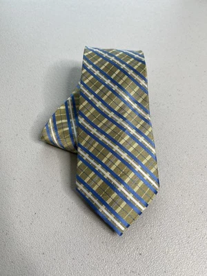 Jones новый Tork синий, белый, желтый клетку узор галстук новый без ЯРЛЫКОВ - Изображение 1 из 4