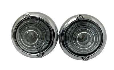 Willys CJ3b CJ3 CJ5 Ford Jeeps Parking Turn Signal Indicator Clear Glass Lights - Image 1 of 4