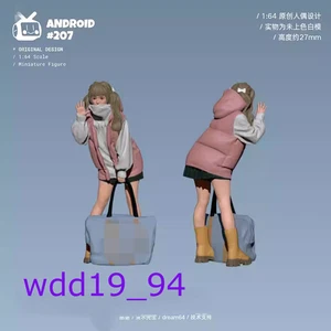 1/64 1/43 Bolso Sudadera con Capucha Chaqueta Niña Escena Miniaturas Figuras Muñeca Para Coches Juguete - Imagen 1 de 5