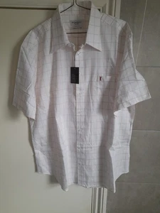 BNWT Yves Saint Laurent Short Sleeve Check Shirt Xl YSL Mens Quality Summer Wear - Picture 1 of 4