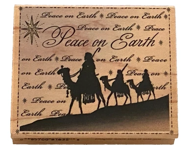 Sello de goma HERO ARTS K2001 PAZ EN LA TIERRA Navidad HOMBRES SABIOS impresiones artísticas ~ NUEVO Foto 1 de 4