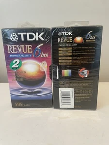 TDK Revue 6 hrs Standard Grade Blank VHS 4 Pack T-120 Video Cassette - Picture 1 of 2