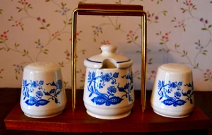 Tisch-Set , Salz- / Pfefferstreuer, Zuckerdose, Halter, Limburg Echt Dom Keramik - Bild 1 von 5