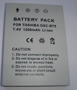 Battery For TOSHIBA GSC-BT5 BT5 Gigashot R30 R60 Battery Accu NEW - Picture 1 of 1