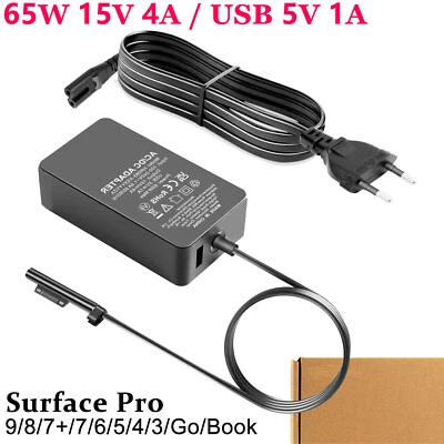 15V 4A 65W Ladegerät für Microsoft Surface Pro 3 4 5 6 7 1625 1724 1796 1800  - Bild 1 von 4