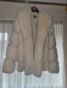 River Island faux fur coat size 8 new still with tags on - Picture 1 of 4