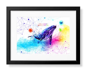 Uhomate Sea Animals Whale Poster Blue Whale Decor Nursery Wall Decor C104 - Picture 1 of 1