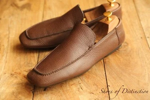 Hugo Boss Brown Leather Shoes Loafers Men's UK 9 US 10 EU 43 - Picture 1 of 11