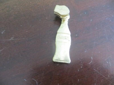 ORIGINAL COCA COLA BOTTLE SHAPED VINTAGE ADVERTISING COAT JACKET ZIPPER PULL - Image 1 of 4