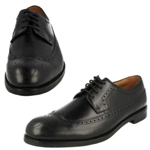 Clarks CUSHION PLUS Coling Limit NEGRO BROGUE CUERO Zapato Hombres UK-11 G EU-46 M - Imagen 1 de 4