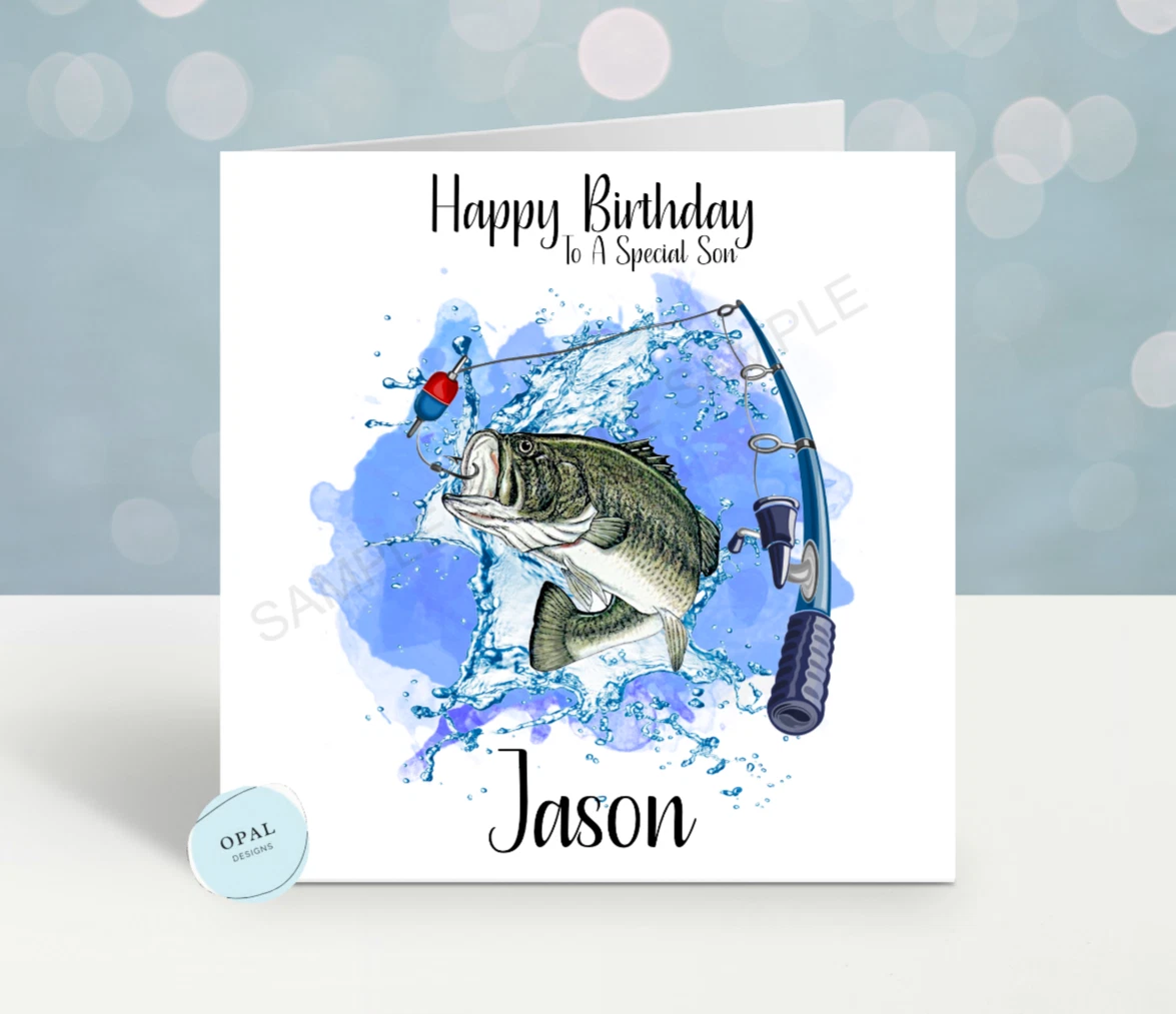 Fishing Birthday Cards For Men Funny Fishing Birthday Card For Men