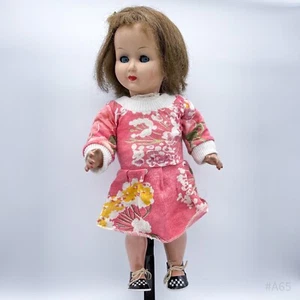 Antike sprechende Zelluloidpuppe mit Kleid - Puppe mit Schlafaugen - 38cm - Bild 1 von 12