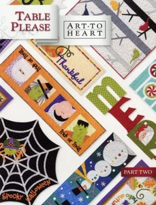Table Please Part Two Quilt Pattern Book by Nancy Halvorsen of Art to Heart - Picture 1 of 9