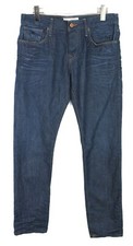 SCOTCH & SODA Snatch Jeans Men's W30/L34 Straight Fit Button Fly Whiskers Blue
