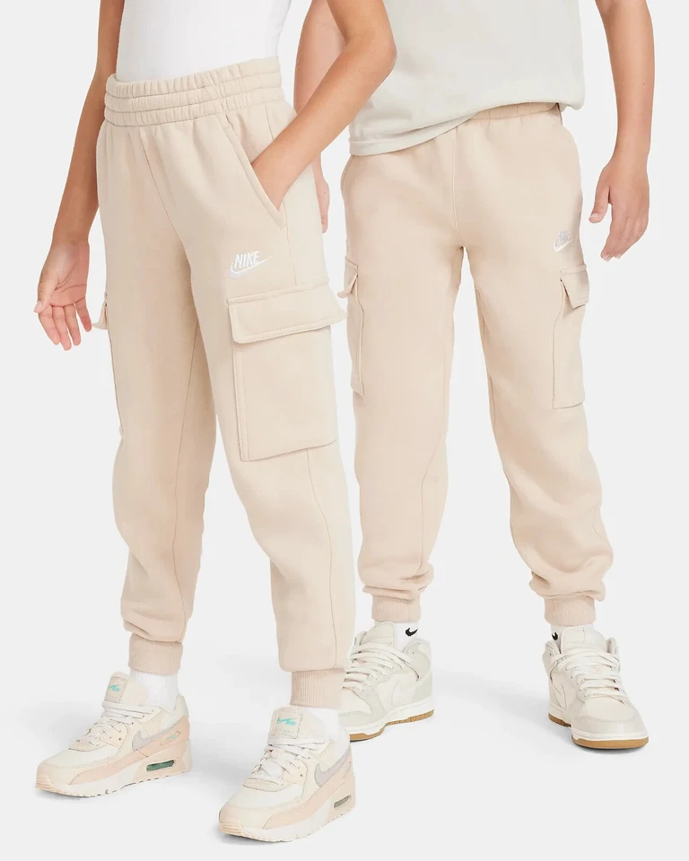 Nike Fleece Big Kids' Cargo Pants Sanddrift
