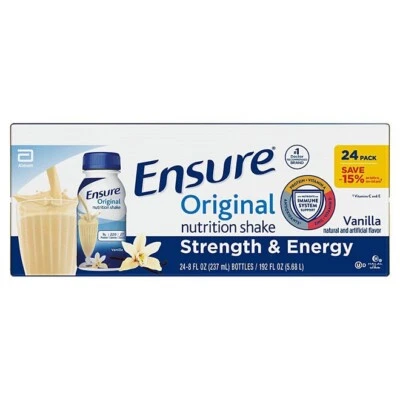Batido Ensure Original Nutrition, vainilla 8 fl. oz., 24 ct. Foto 1 de 4
