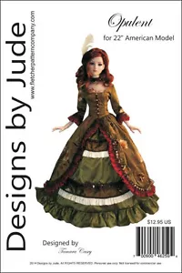 Opulente viktorianische Puppenkleidung Schnittmuster 22 Zoll American Model Dolls Tonner - Bild 1 von 6