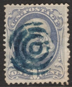 Scott #182 1879 Blue Target Cancelar MSP03-26 - Imagen 1 de 1