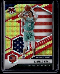 2020-21 Panini Mosaic Choice Fusion Red and Yellow LaMelo Ball Rookie /88