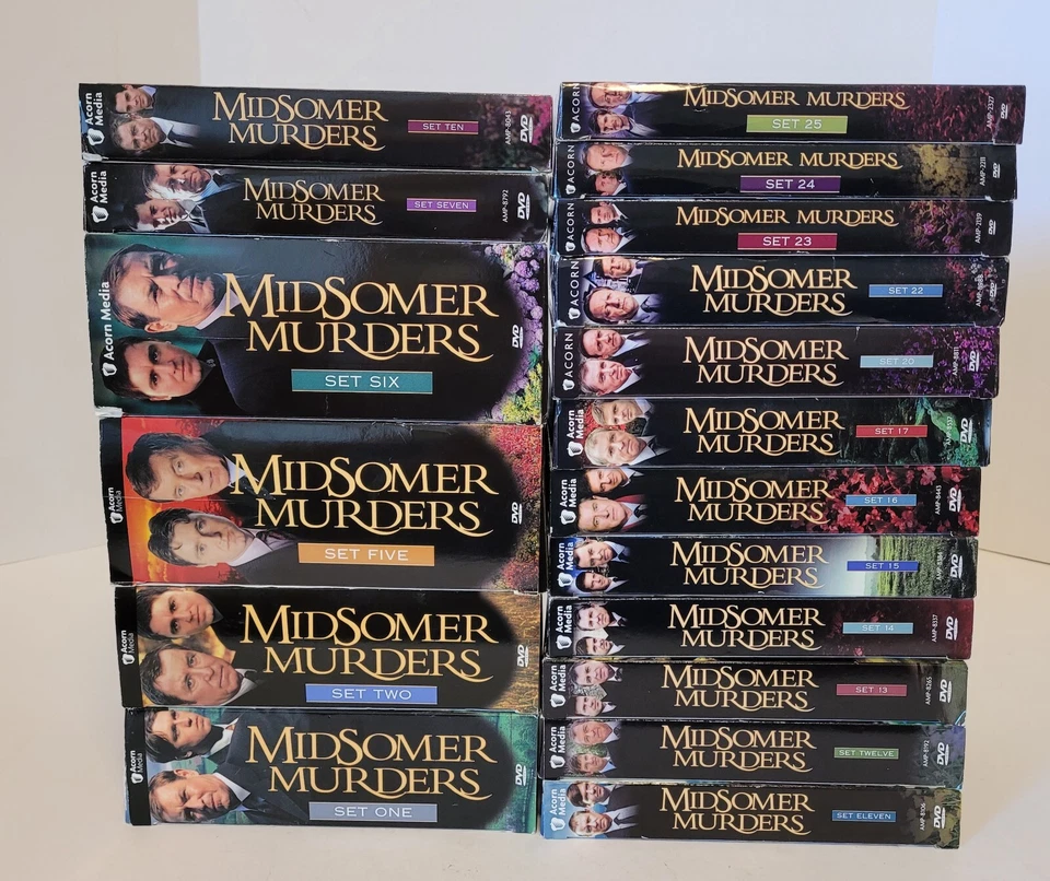 Lot of 18 Midsomer Murders Series DVD Sets - 1,2,5,6,7, 10-17, 20, 22-25 - Image 1 of 4