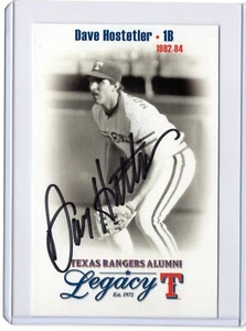 DAVE HOSTETLER MLB Rangers Auto Autographed Signed 3x5 Index Card - Picture 1 of 1