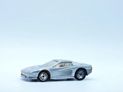 Ferrari Testarossa 1986 Hot Wheels Park 'N Plates plateado 1/64 diecast bronceado internacional Foto 1 de 4