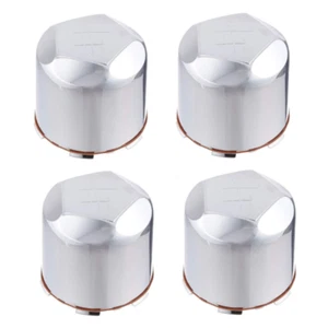 Set of 4 Helo Chrome Push Thru 8 Lug Only Center Cap 5" Tall for HE791 Maxx - Picture 1 of 5