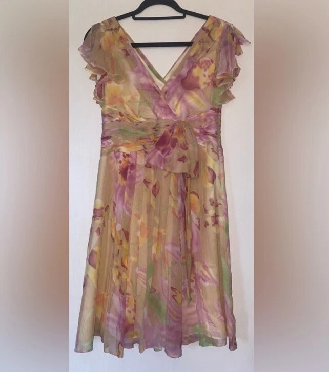 Vintage Silk Cold water Creek Watercolor Dress  - Image 1 of 4