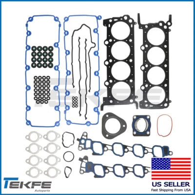 Head Gasket Set Fit 09-14 Ford E-150 E-250 E-350 Super Duty 5.4L SOHC V8 16V Foto 1 de 4