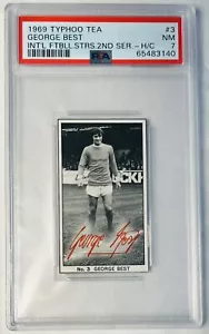 1969 Typhoo Tea International Football Stars - George Best - PSA 7 - Calcio - Foto 1 di 4