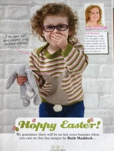 CHILDS EASTER BUNNY JUMPER KNITTING PATTERN SIZES 0/36 MONTHS - Picture 1 of 1
