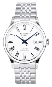 Longines Record Chronometer Weißes Zifferblatt Automatik L2.821.4.11.6 Herrenuhr - Picture 1 of 3