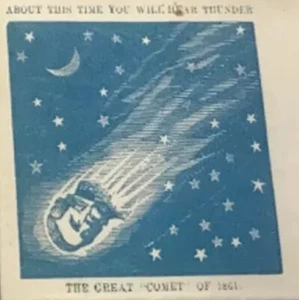 CIVIL WAR PATRIOTIC COVER - THE GREAT "COMET" of 1861 - RARE  DESIGN - NICE !! - Picture 1 of 3