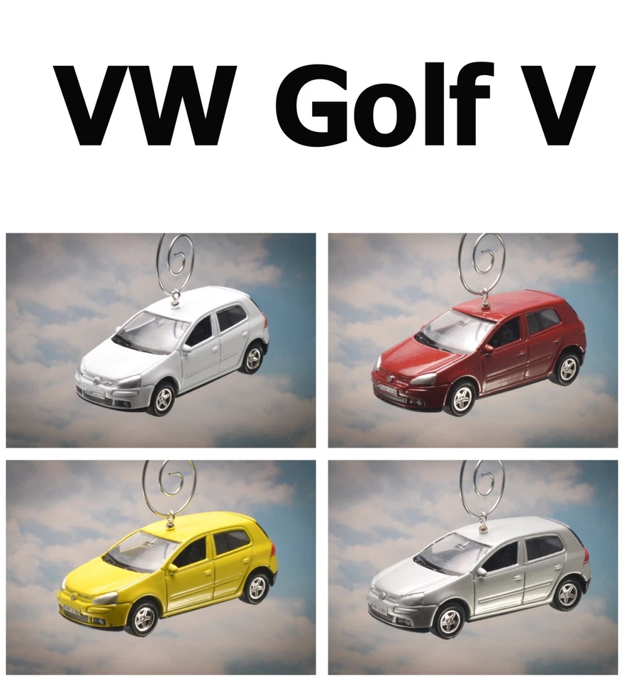 NEW Volkswagen VW Golf V Mk5 Christmas Tree Ornament 1/64 Scale Adorno 5 Door - Image 1 of 1