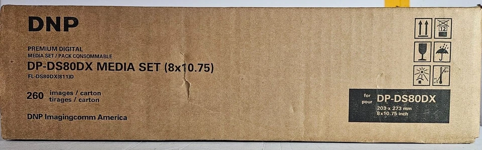 Conjunto de mídia digital DNP PREMIUM DP-DS80DX conjunto de mídia 8x10,75 260 imagens - Imagem 1 de 1