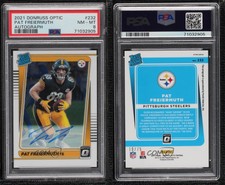 2021 Panini Donruss Optic Rated RPS /75 Pat Freiermuth #232 PSA 8 Rookie Auto RC