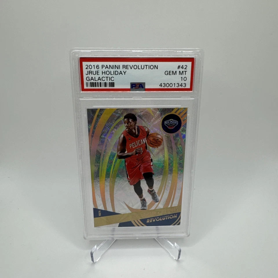 Jrue Holiday 2016-17 Panini Revolution #42 Galactic SP PSA 10 - Image 1 of 2